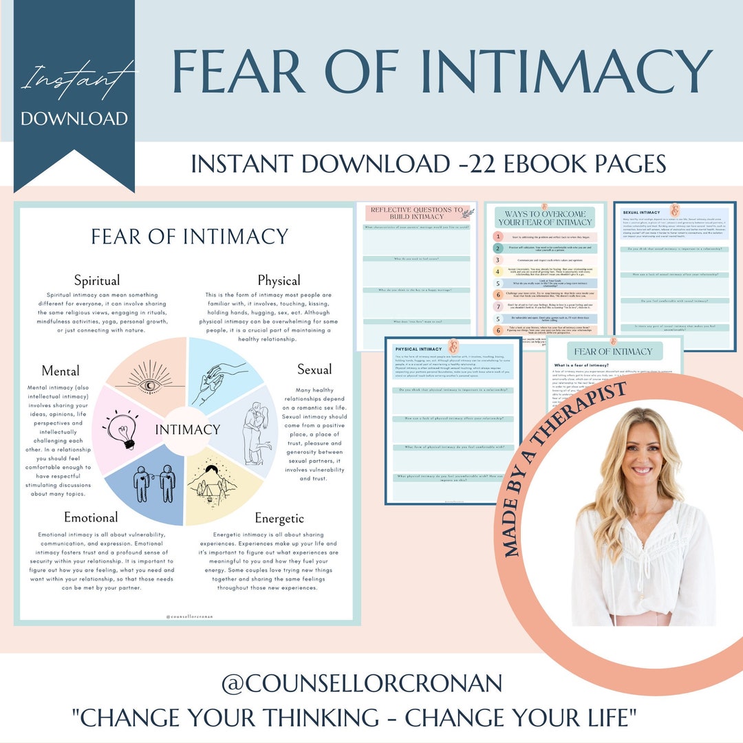 Fear of Intimacy Worksheets Couples Counselling Couples Etsy