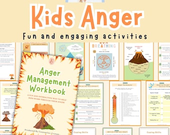 Kids Anger Management Workbook. Self-regulation. Behavior Management. Coping strategies. Affirmation Cards. Calming Corner. Parenting skills