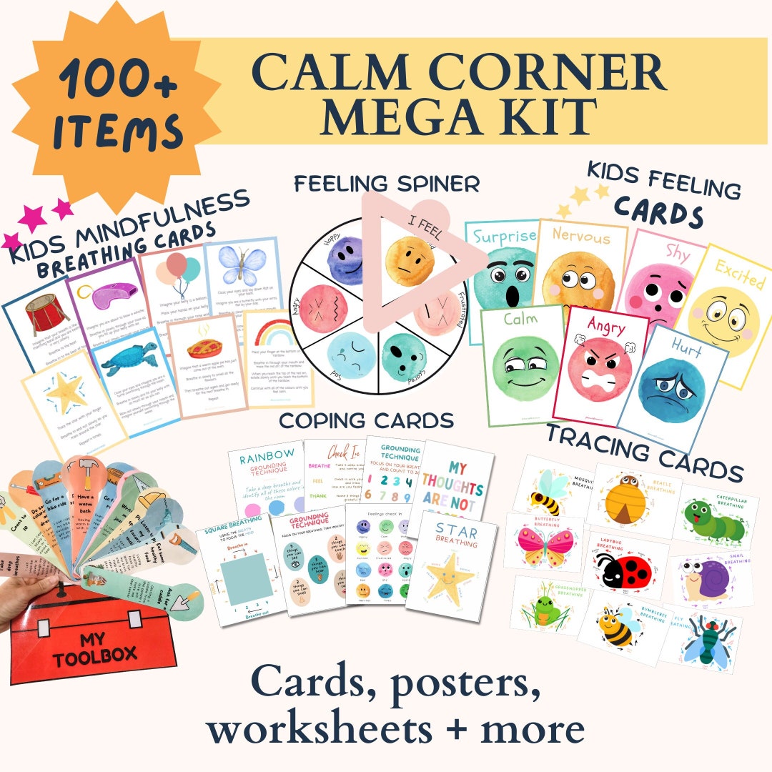 Calming Corner Kit Bundle Coping Skills for Kids Self - Etsy