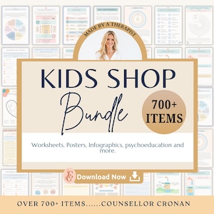 Kids Mega Shop Bundle - Over 700 Plus Worksheets and Activities. ADHD Self Regulation. Therapist Handouts. Visual Support.