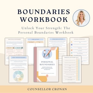 Boundaries workbook, DBT bundle, boundaries worksheets, therapy office decor, therapy tools, DBT skills, DBT therapy, social skills, anxiety