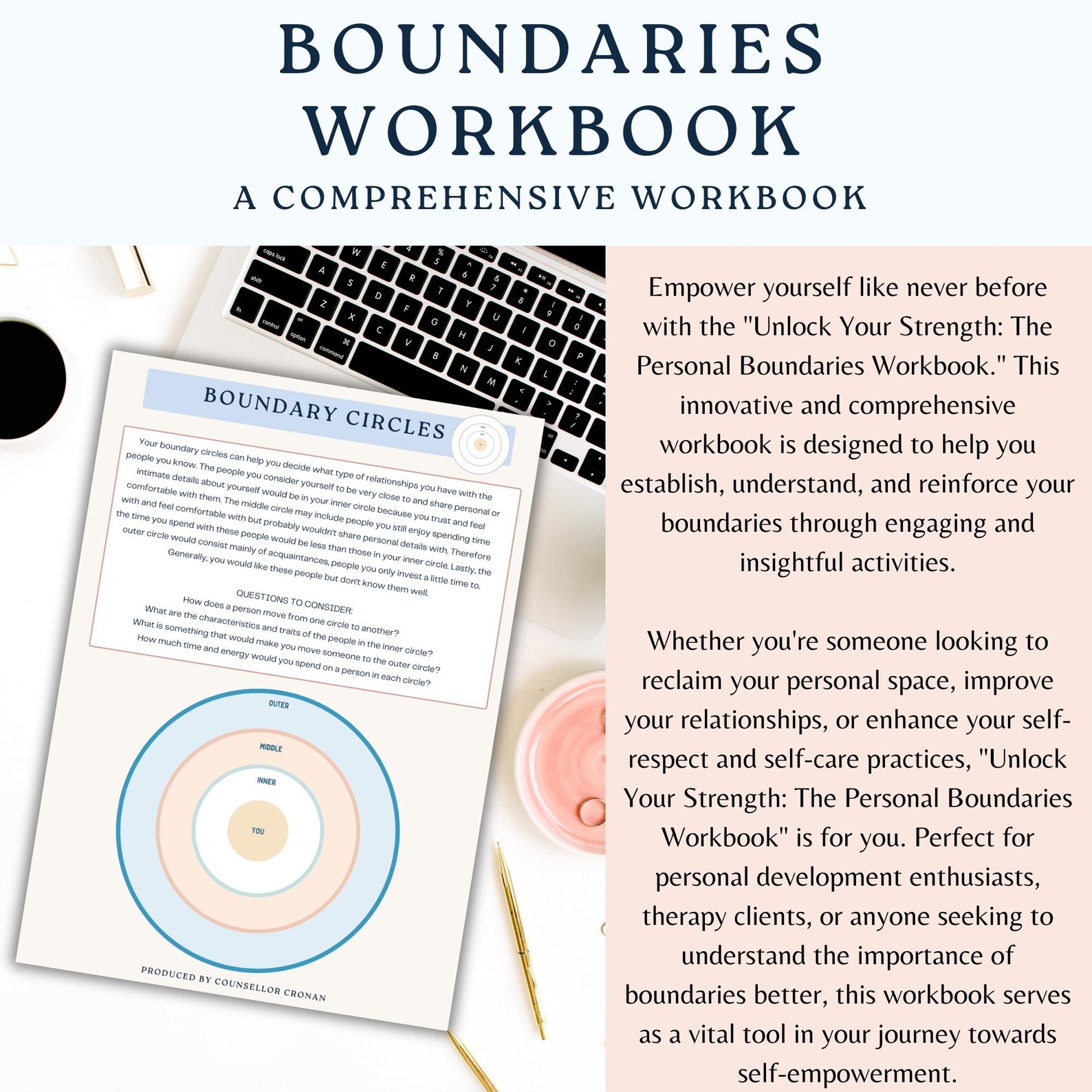 Boundaries Workbook, DBT Bundle, Boundaries Worksheets, Therapy Office ...