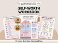 Self-Worth 30 Page Workbook. Self-esteem and Confidence. Self-Development. Teenage Therapy Worksheets. PDF Printables product logo