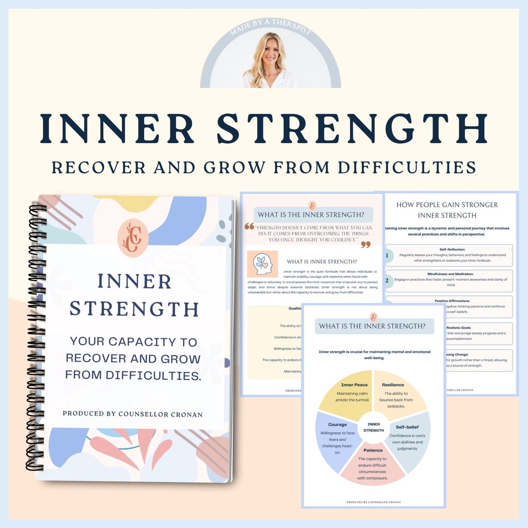 Inner Strength Workbook. Inner Peace, Courage, Resilience Worksheets ...