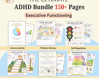 ADHD Therapy Bundle. Emotional Intelligence. ADHD Planner. Executive Functioning Children Visual Schedule. Reward System. Routine Checklist