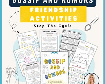 Friendship Activities, Gossip and Rumors, Bullying. ADHD skills, Autism, Social Skills, Neurodiversity. Classroom Management. Therapy Book