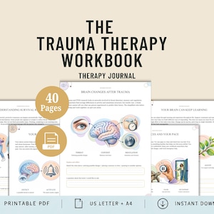 Trauma Workbook Therapist Handouts For Clients. Psychoeducation. Visual Support. Therapy Resources.