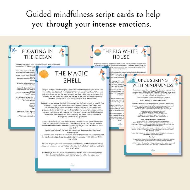 Urge Surfing Worksheets Manage Your Urges Self Harm - Etsy Australia