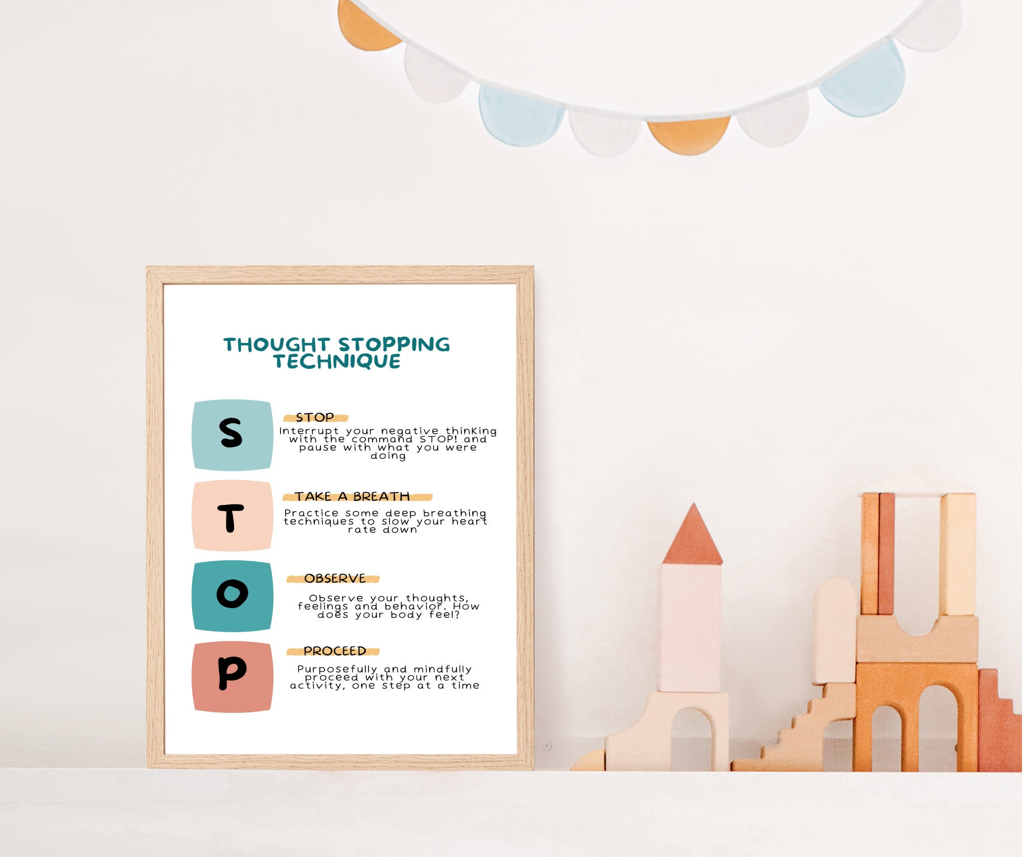 Stop Grounding Technique Coping Skills Coping Strategies Etsy