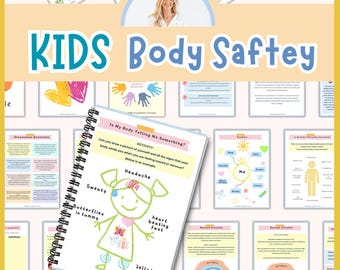 Body safety rules workbook, Child protection. Parenting support. Behavior management. Boss of my body. Safe circles. Personal Boundaries.