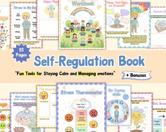 Kids Feelings Worksheets, Social Emotional Learning. Self-Regulation.
