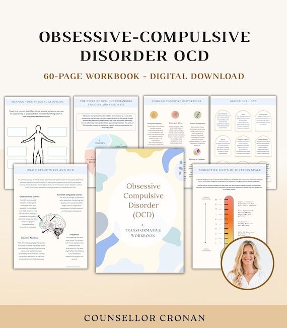 Obsessive Compulsive Disorder OCD workbook, Intrusive Thoughts. Exposure therapy. Therapy worksheets. Anxiety relief Mental Health Self-help