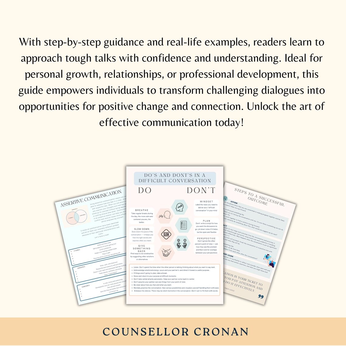 How to Have Difficult Conversations. Communication Workbook Planner ...
