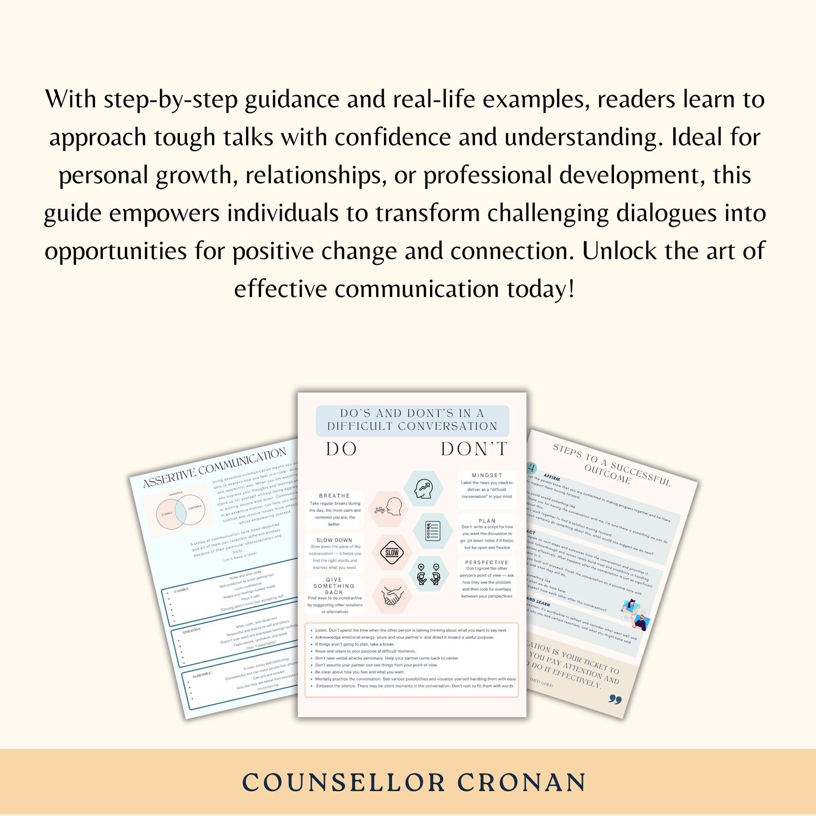 How to Have Difficult Conversations. Communication Workbook Planner ...