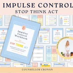 Impulse Control worksheets for kids and teens. ADHD Executive Functioning. Autism Book. THINK. Communication and Social Skills with Children