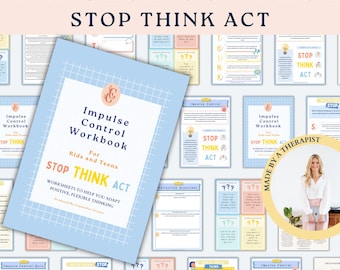 Impulse Control worksheets for kids and teens. ADHD Executive Functioning. Autism Book. THINK. Communication and Social Skills with Children
