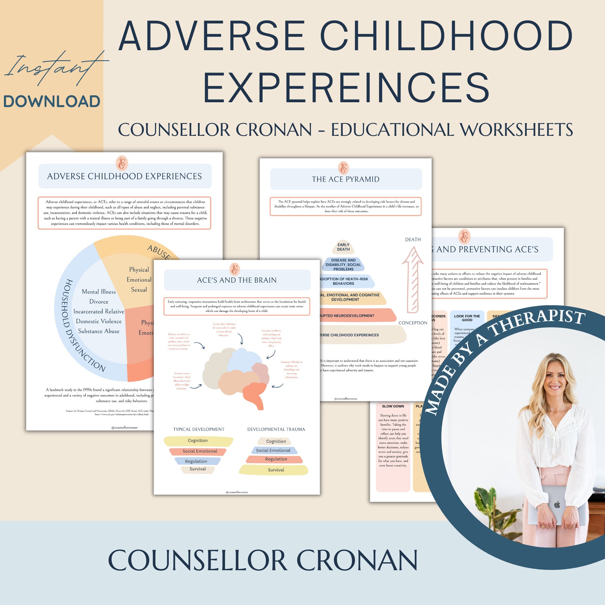 Inner Child Wounds Workbook Bundle, Reparenting Inner Child, Attachment ...