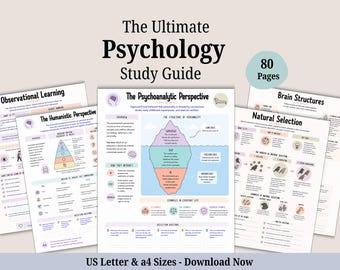 Psychologie-Lernleitfaden. 7 Kernkonzepte. Psychologische Ressourcen. Handouts und visuelle Hilfsmittel für Psychologen.