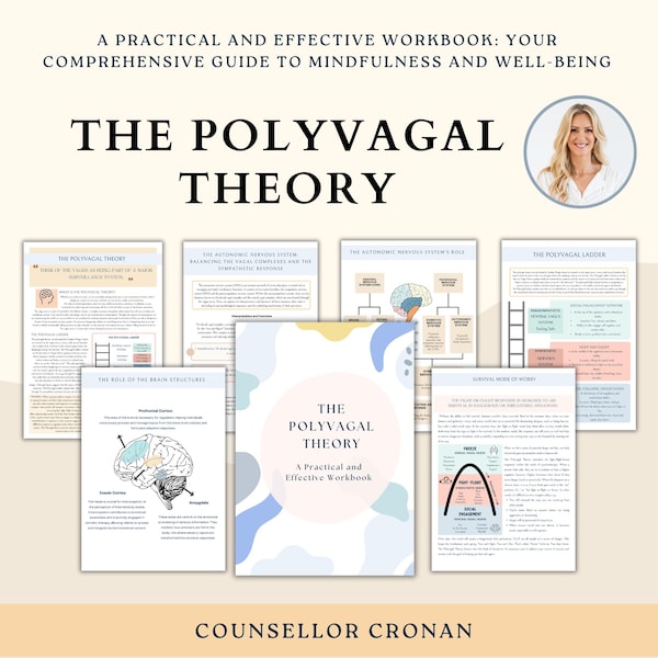 The Polyvagal Theory, Vagus nerve stimulation, psychology, therapy worksheets,Polyvagal Theory Cheatsheet for Nervous System Regulation, DBT