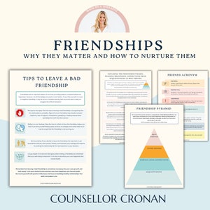 Friendship Skills Workbook. What They Are, Why They Matter and How to Nurture Them. Teenagers Life Skills. Self-Care. Mental Well-Being. CBT
