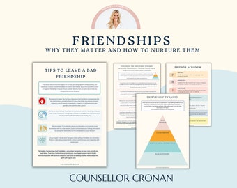 Friendship Skills Workbook. What They Are, Why They Matter and How to Nurture Them. Teenagers Life Skills. Self-Care. Mental Well-Being. CBT