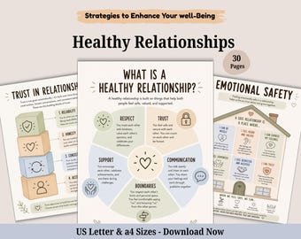 Healthy Relationships Book - Communication Styles, Attachment Styles. Couples Counseling. Relationship Therapy. Teenagers PDF