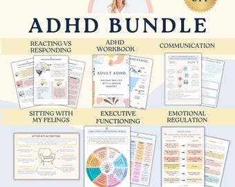 Adhd Super Therapie Bündel. Exekutive Arbeitsweise. Kommunikation, Selbstregulierung. Selbstfürsorge. Therapie Arbeitsblätter. Bewältigungsfähigkeiten. SEL
