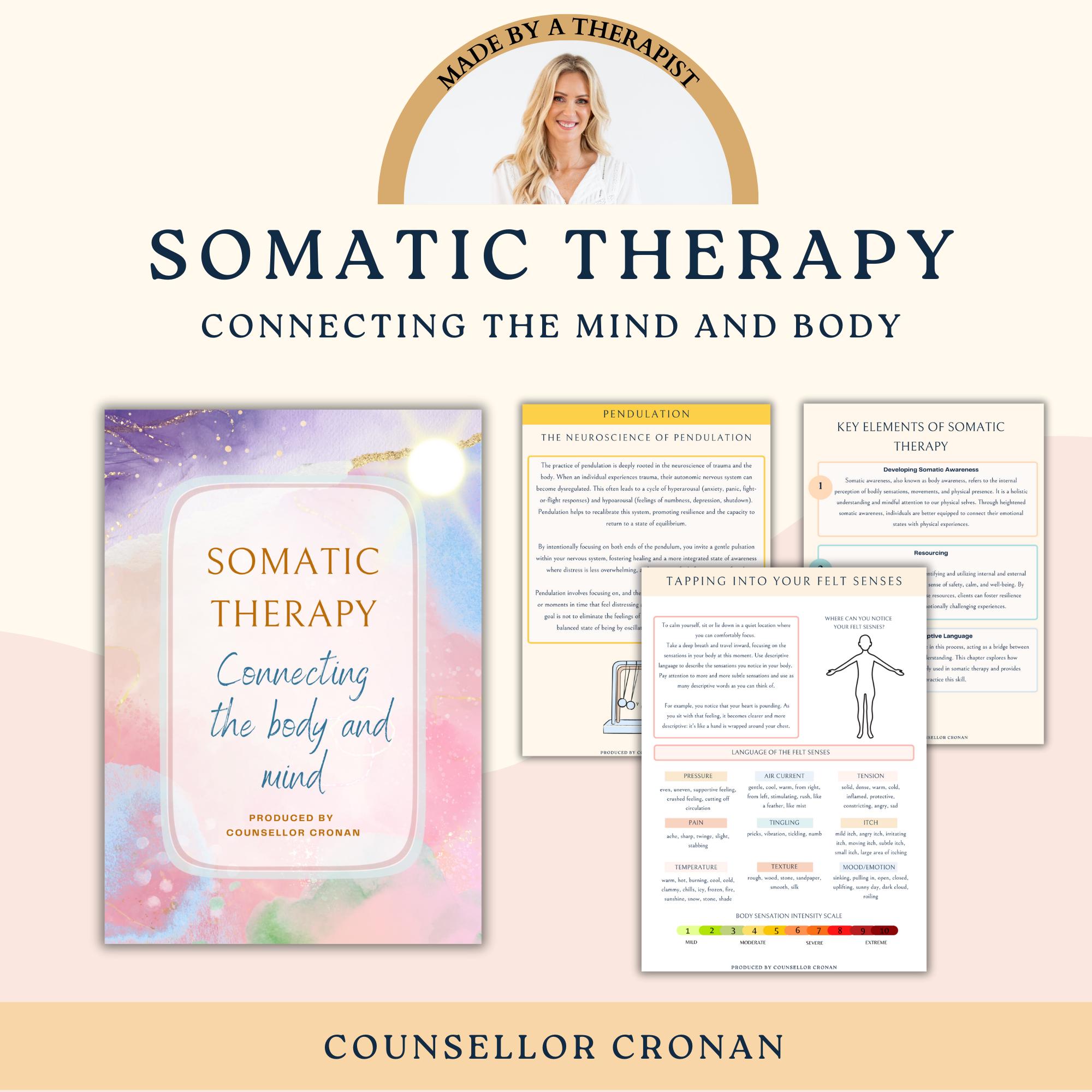 Somatic Therapy Workbook. 65 Pages of Infographics, Activities, and Reflective Questions For Therapists, Clinicians, or Individuals. Vagus