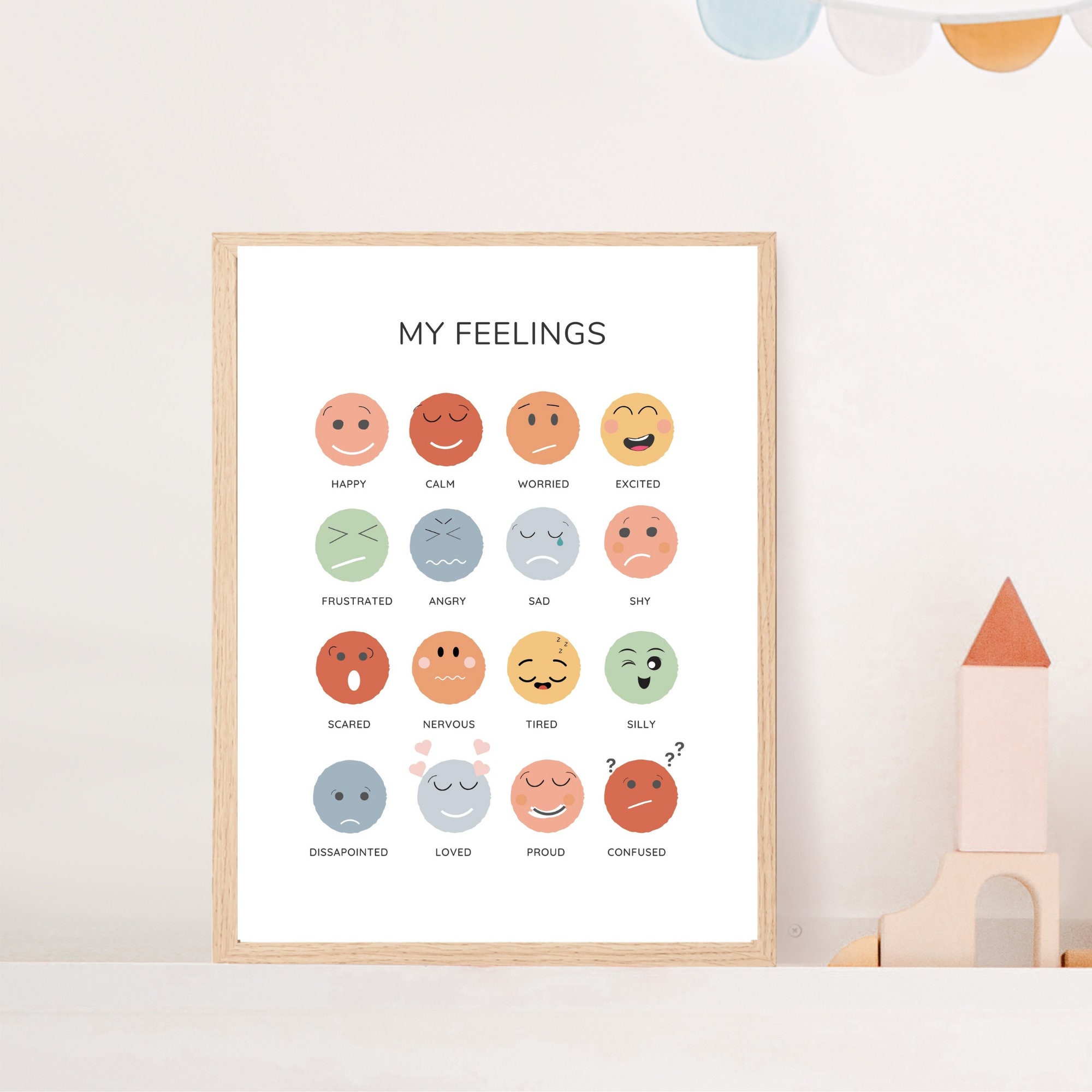 My Feelings Matter Emoji Chart Emotions Fun Print Name It to - Etsy