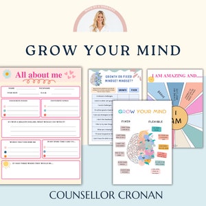 Self Esteem Positive Mindset Mega Bundle, Therapy Worksheets ...