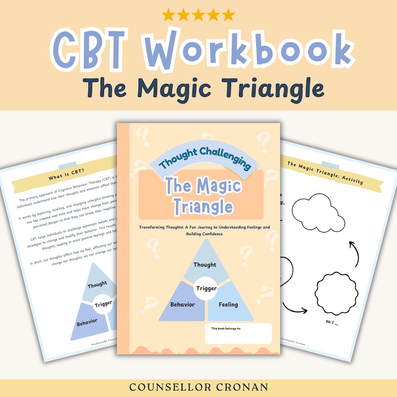 Thought challenging activity for kids, therapy worksheets, therapy tool, therapy resources, therapy office, therapist office, games, anxiety image 4