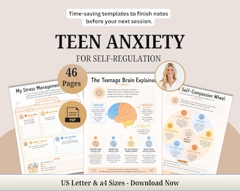 Teen Mental Health Workbook, social emotional learning,  Anxiety Worksheet, teen therapy, Adolescent, self help, BPD, DBT, CBT, Coping skill