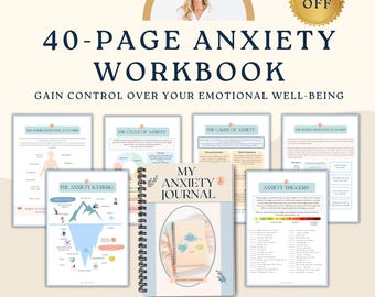 Hoja de trabajo sobre ansiedad, terapeuta, terapia, desencadenantes de ansiedad, trastorno obsesivo-compulsivo, hoja de trabajo de terapia, hojas de trabajo de TCC, plan de salud mental