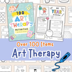 Art Therapy - 100 Worksheets for social-emotional learning. Life skills. Teen Therapy, kids counseling, social worker, CBT, DBT, Mindfulness