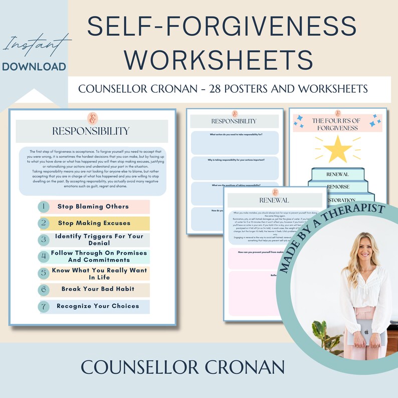 Inner Child Wounds Workbook Bundle, Reparenting Inner Child, Attachment ...