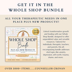May include: Promotional image for the Whole Shop Bundle, featuring the text "Get it in the Whole Shop Bundle." The image includes a gold-bordered graphic with the words "Whole Shop Bundle" and "Plus All New Products." A 50% off badge is also visible.