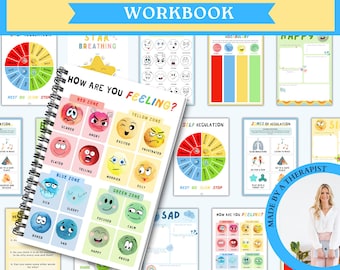 Self regulation zone kids feeling worksheets, school counselling resources, SEL, social emotional learning, therapy office decor, calm skill