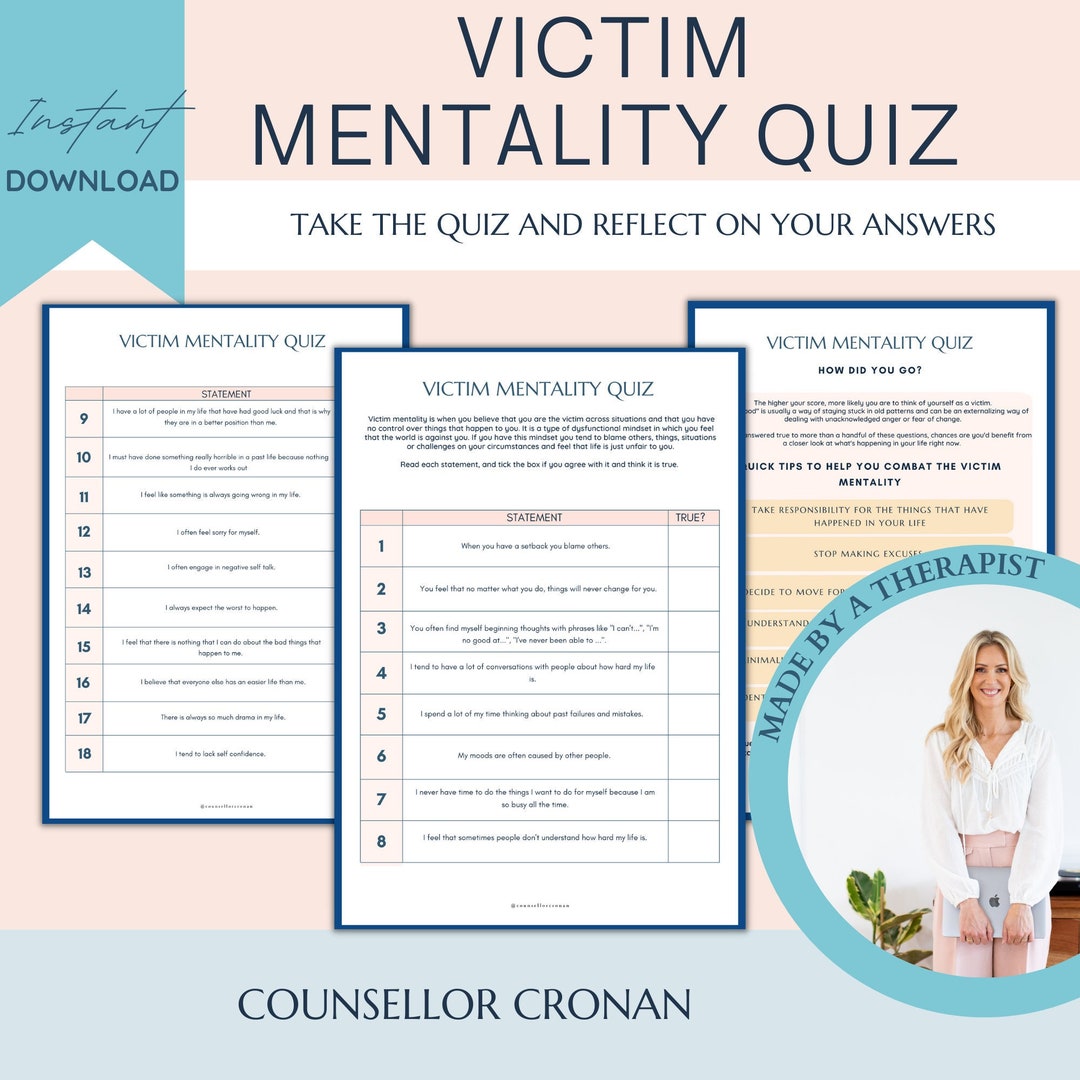 Victim Mentality Quiz, Healthy Mindset, Self Exploration, Self Esteem