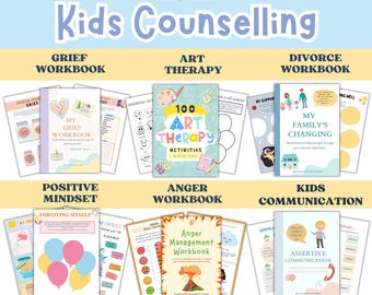 Kids coping skills bundle 70% off, therapy worksheets, school counselling tools, teacher resources, autism toolbox, adhd resources, calming