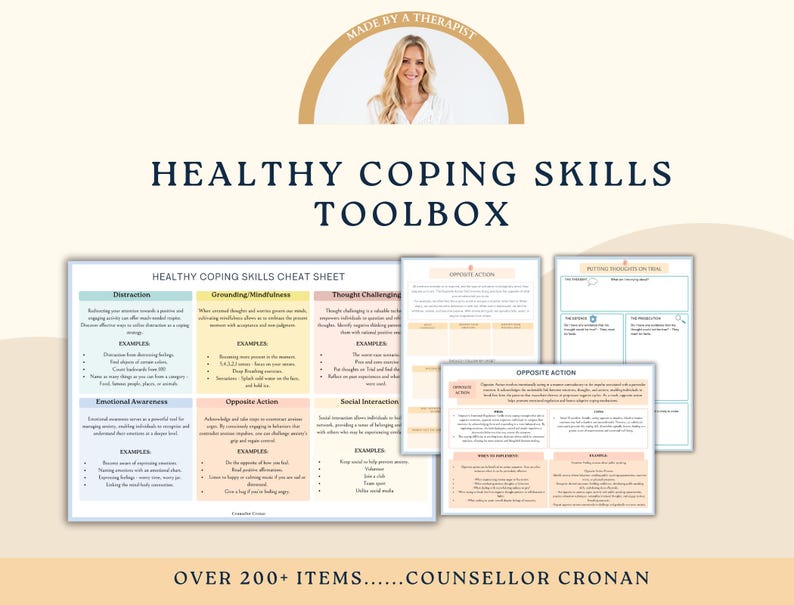 Trauma 50% off Therapy Bundle PTSD Worksheet BPD Coping, self-worth,Narrative Therapy, Safety Plan, Crisis Therapy, Cognitive Distortion image 9