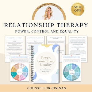 Relationships Therapy Workbook, Controllo del potere e uguaglianza. Consulenza di coppia, Terapia di coppia. Confini personali, Libro di auto-aiuto. CBT
