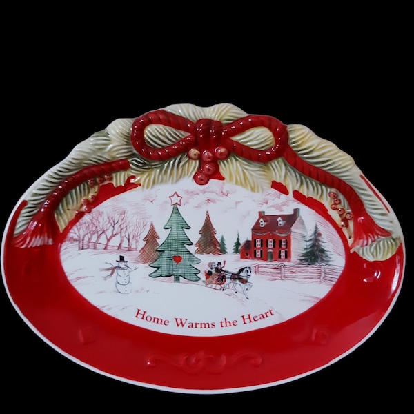 Fitz and Floyd Christmas Platter Etsy