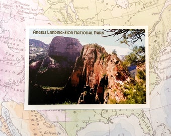 Angels Landing, Zion National Park, Postcard