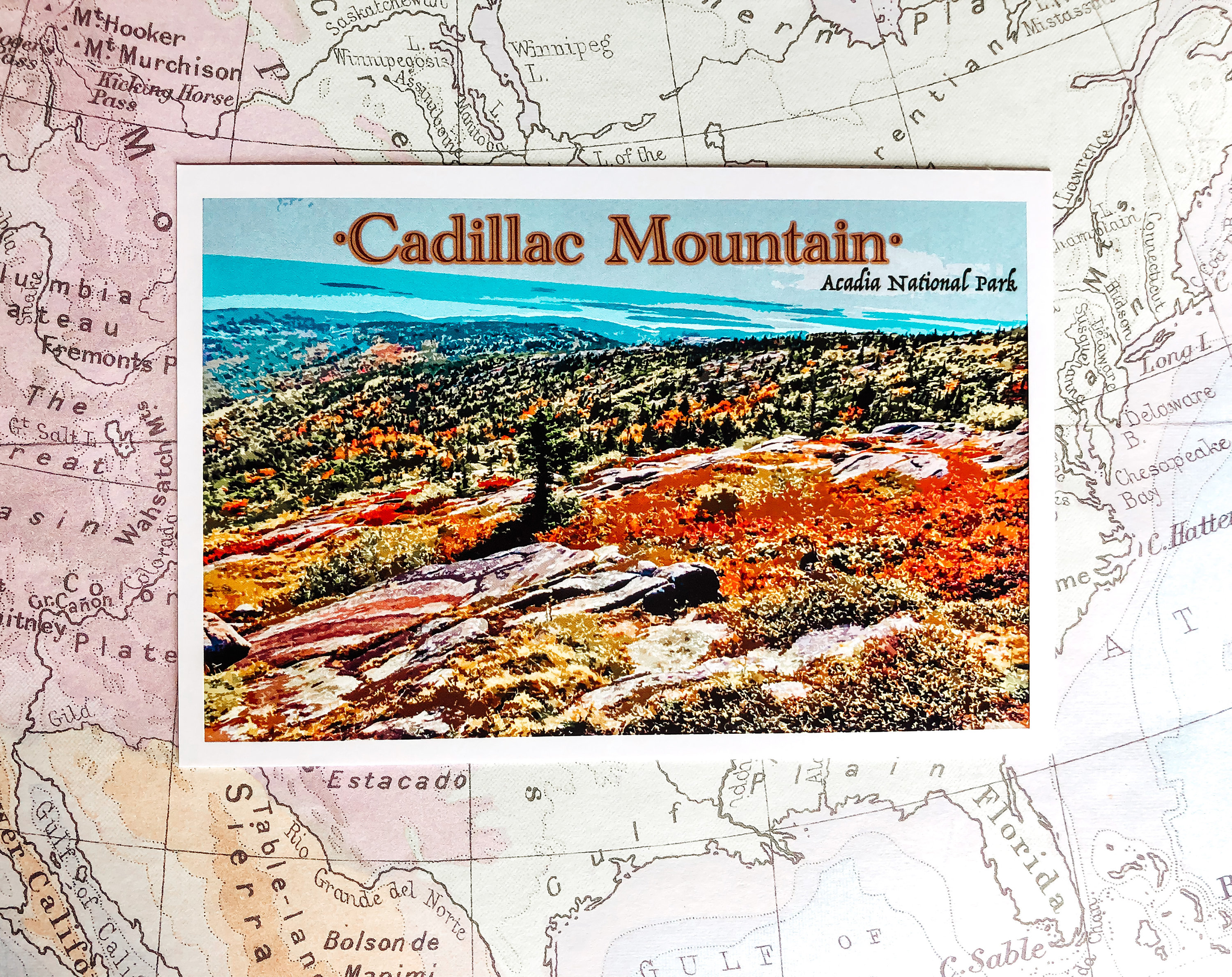 Cadillac Mountain-acadia National Park Postcard - Etsy