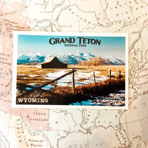 Cartolina del parco nazionale del Grand Teton