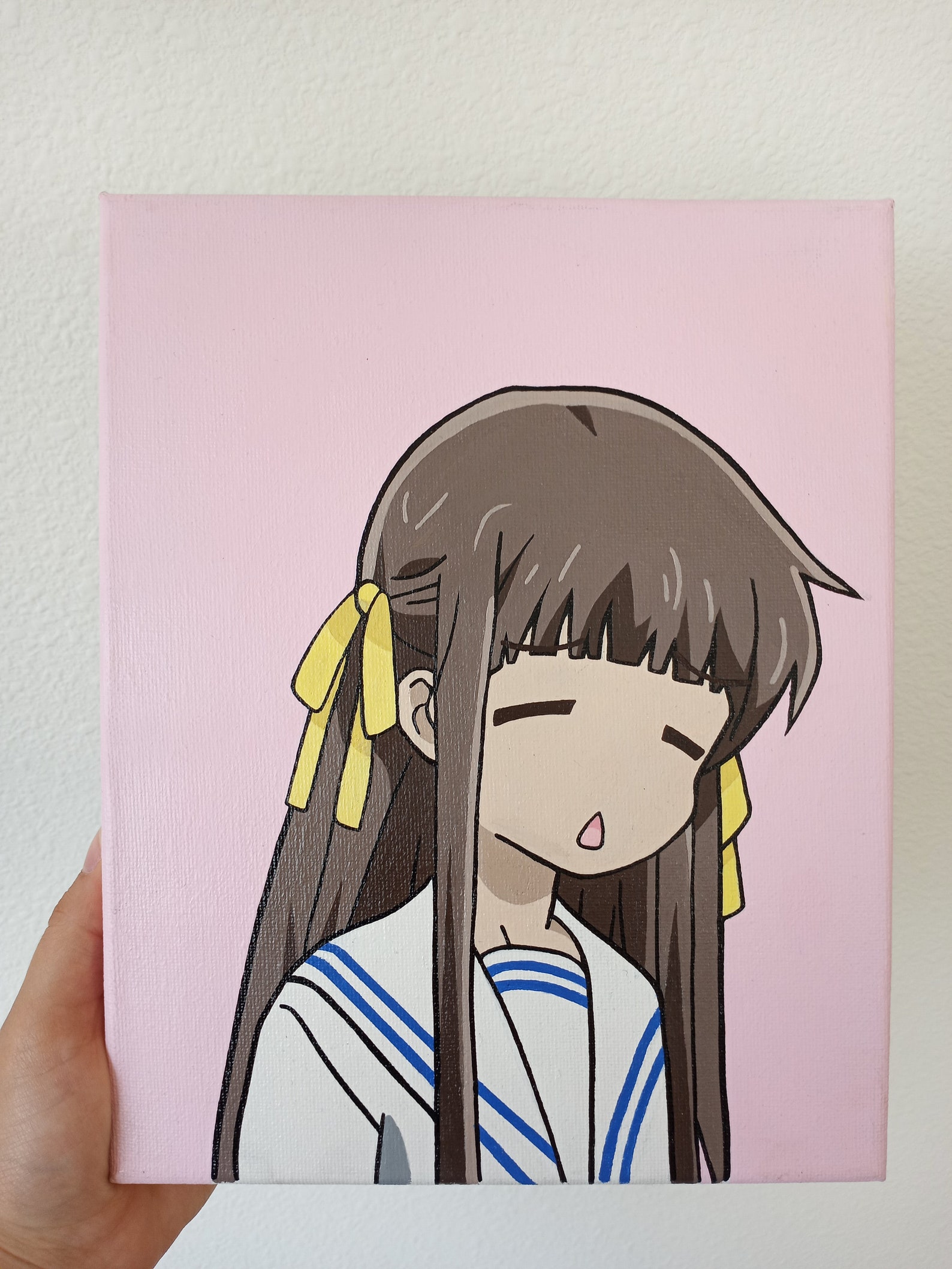 Cute Anime Canvas Painting 8x10 Etsy