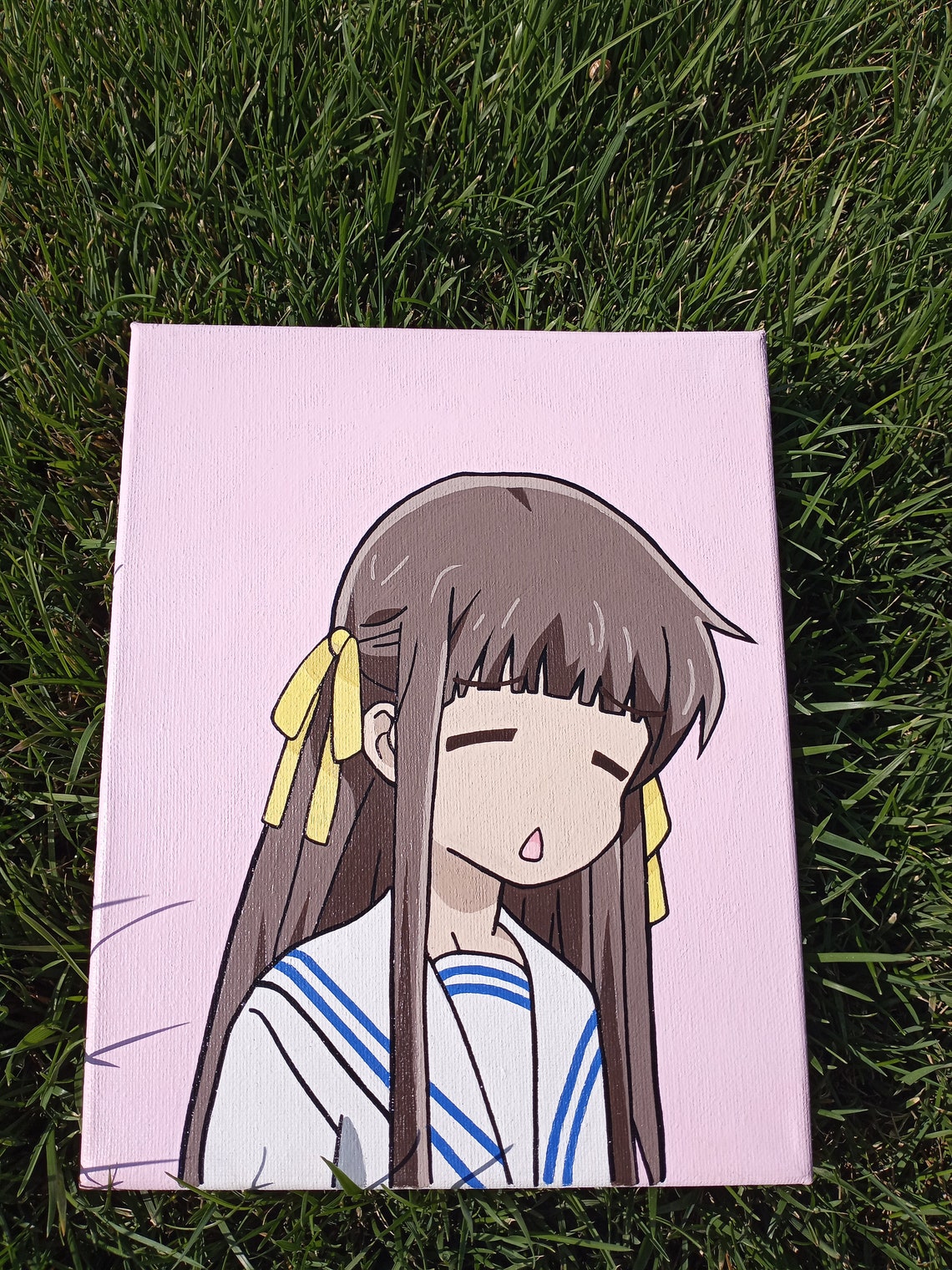 Cute Anime Canvas Painting 8x10 Etsy