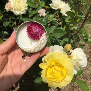 Organic artisanal candle with lavender