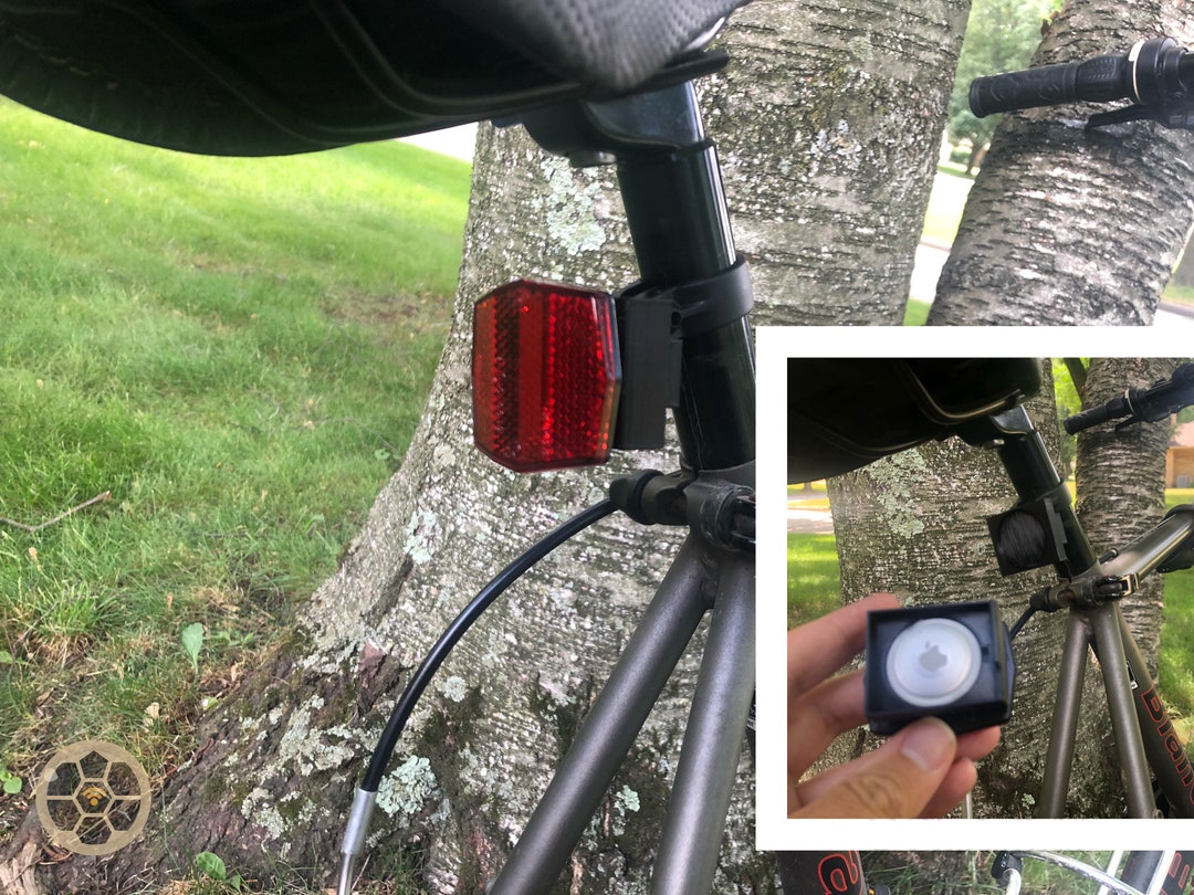 AirTag Bike Case Mount Discrete Stealth Bicycle Mount Rear Reflector
