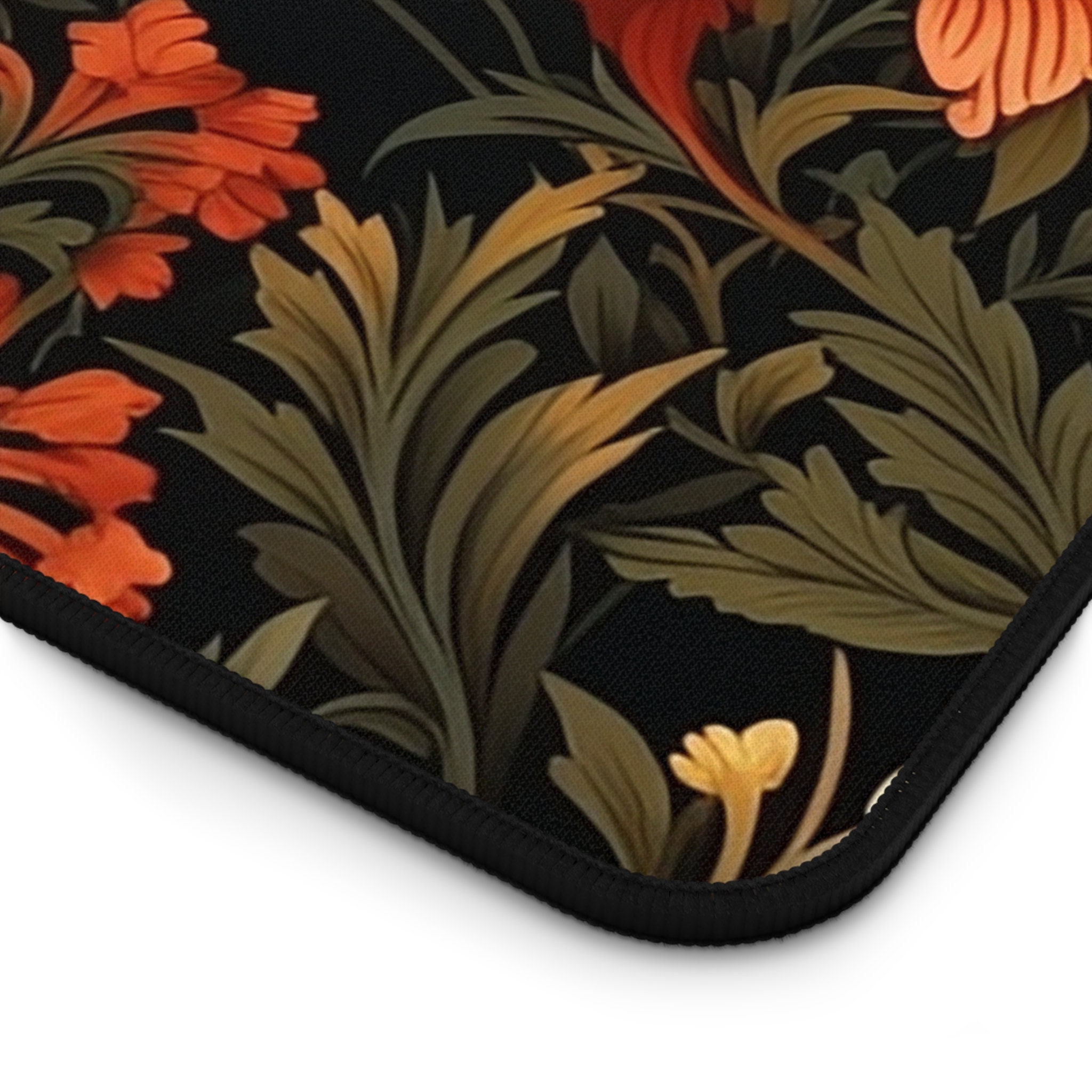 Daisy Desk Mat Dark Botanical Desk Mat Vintage Botanical Etsy